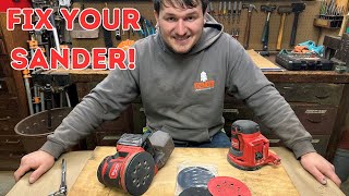 How to Replace Sanding Pad on Milwaukee M18 Random Orbit Sander [upl. by Ymeraj496]