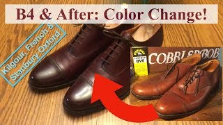 Before amp After Color change on KFampS Full Grain Oxfords [upl. by Cleodell]