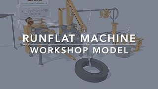 Run Flat Changer Machine  GMR023 Workshop Model  For Armoured Vehicles  GM Defensive [upl. by Emerej519]