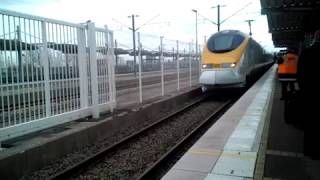 Arrivée dun Eurostar en gare de Calais Fréthun [upl. by Akiram]