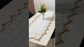 Trilho de mesa realeza em crochê  crochet  caminho de mesa [upl. by Maxey]