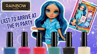 Fashionably Late  Rainbow High Jr High Pajama Party  Skylar Bradshaw Adult Collector Review [upl. by Hallock]