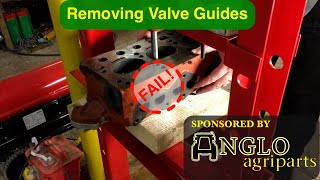 Ferguson TED20  Removing Valve Stem Guides 1  with Anglo Agriparts [upl. by Dleifyar]