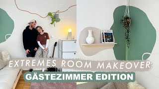 Room Makeover für unsere Gäste  Kreative Wandgestaltung indirekte Beleuchtung und ein Schlafsofa [upl. by Heyward]