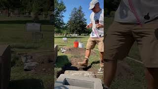 Grave of Luella Scofield 1881 gravestone restoration timelapse graveyard cemetery gravesite [upl. by Oidgime329]