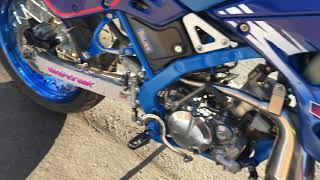 Kawasaki kdx 125 big one exhaust and fmf shorty silencer sound [upl. by Singer]