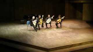 Philip Glass  String Quartet No3 Mishima  Acadia Guitar Quartet [upl. by Laehcim]