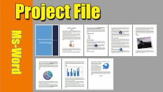 How to make project file in ms wordProject file ideasProject file kaise banaye ms word meProject [upl. by Caresse734]