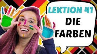 GERMAN LESSON 41 German Colors with Game ❤️ 💛 💙 💜 [upl. by Lait]