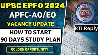 RTI REPLY  NEW VACANCY 2024  UPSC EPFO APFC AOEO 2024  HOW TO START  notification epfo apfc [upl. by Zinah207]