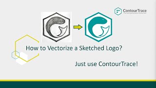 ContourTrace  How to Vectorize a Sketched Logo [upl. by Nosredna]