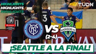 Highlights  NY City 1241 Seattle Sounders  CONCACHAMPIONS 2022  Semis  TUDN [upl. by Cykana]