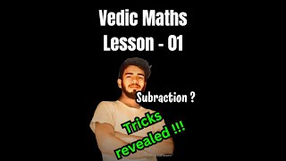 Vedic Mathematics  Lesson 01  Substraction  TRICKS 🔥 [upl. by Jutta]