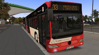 Omsi 2 Addon Aachen  Route 33 Fuchserde  Uniklink PC [upl. by Mareah683]