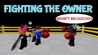 Fighting the OWNER for B1 Million roblox boxing league [upl. by Oznecniv]