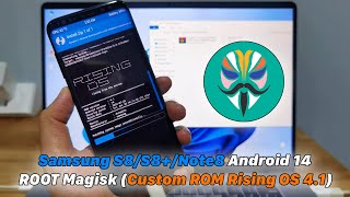 Samsung Galaxy S8S8Note8 Update Android 14  ROOT Custom ROM Rising OS 41 [upl. by Eseryt]