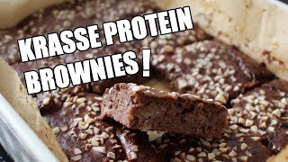 SCHOKOBANANEN PROTEIN BROWNIES  DAS EINFACHSTE REZEPT FÜR FAULE 😂 [upl. by Lesnah764]