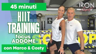 HIIT TRAINING con Marco amp Costy  focus addome [upl. by Suitangi]