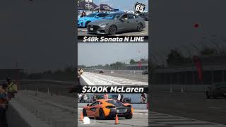 Sonata NLine vs McLaren 65mph Roll Start  Race Motive event [upl. by Leen]