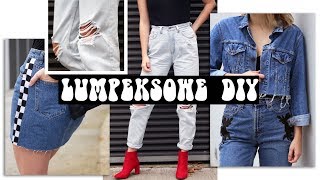 DIY Przerabianie ubrań z LUMPEKSU Przerabianie STARYCH ubrań JEANS [upl. by Parris367]