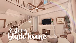 2 story blush family home ♡  bloxburg speedbuild  luminto [upl. by Lewes]