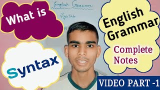 Syntax Correction of Sentence  Syntax Rules With Notes  English Grammar [upl. by Had]