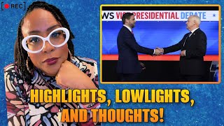 Vice Presidential Debate Highlights Lowlights and My Thoughts [upl. by Laryssa348]