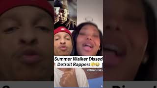 Summer Walker Diss Detroit Rappers‼️😭 [upl. by Htez]