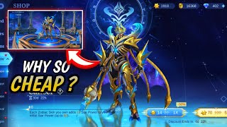 HOW MANY DIAMONDS FOR ZHASK CANCER ZODIAC SKINS  ZODIAC SKIN SUMMON MLBB • GUIDE FOR ZHASK ZODIAC [upl. by Llekcm687]