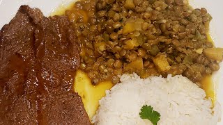 Menestra de lentejas receta típica ecuatoriana [upl. by Ehrsam]