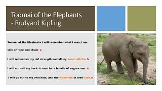 Grade6EnglishUnit 1Section C Toomai of the Elephants [upl. by Hayarahs]