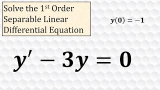 Separable Differential Equation and initial Value Problem [upl. by Nede]