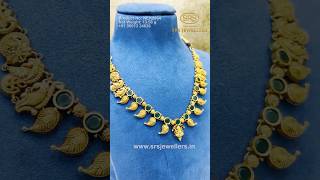 GREEN STONE NECKLACE 1358 gram NEK2964  91 99013 34636  SRS JEWELLERS [upl. by Annahgiel206]