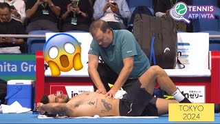 🤕BERRETTINI vs FILS HIGHLIGHTS TOKYO 2024SHOCK INJURY [upl. by Falcone]