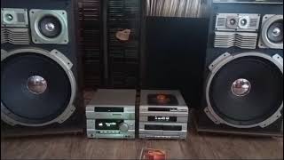 minicomponente aiwa XRH100 frente de metal muy potente 2 modulos 120 rms [upl. by Ecyt]