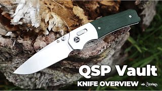 QSP Vault Glyde Lock Folding Knife 5Minute Review  Jimping with Jacrispy [upl. by Navada]