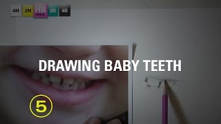 How to Draw a Mouth Baby Teeth [upl. by Mahgem80]