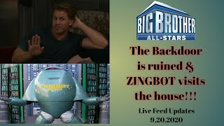 Big Brother 22 All Stars  Zingbot visits the house  Memphis backdoor is screwed up  Live Feeds [upl. by Ashjian]