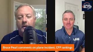 Bruce Pearl comments on plane incident college football rankings [upl. by Hawkins560]