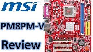 Motherboard MSI PM8PMV Micro ATX ChipSet VIA P4M800 Pro ram Memory DDR2 Video UniChrome Windows 7 [upl. by Larena]