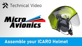 Fitting your MicroAvionics paramotor PPG headset to an Icaro helmet [upl. by Kitrak]