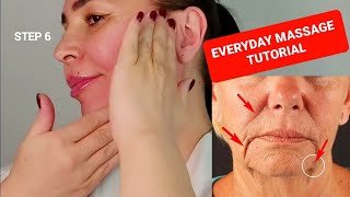 EVERYDAY FACIAL MASSAGE  Anti aging Lymphatic Drainage Massage with lifting effect [upl. by Adnilav]