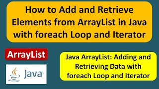 How to add object to the ArrayList and get objects from ArrayList using Foreach loop and Iterator [upl. by Ewald]