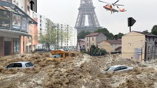 8 Minutes ago Flash floods suddenly hit France Dam overflows half of Loire city swept away [upl. by Rokach]