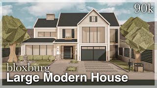 Bloxburg  Large Modern House Speedbuild exterior [upl. by Aidroc16]