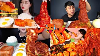 Asmr Extreme Spicy Kimchi Eating Mukbang Compilation l Spicy Food Mukbang [upl. by Materi]