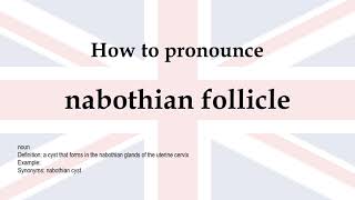 How to pronounce nabothian follicle  meaning [upl. by Atinet]