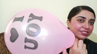 ASMR BLOW TO POP BALLOON  Blow till bursting balloons [upl. by Dobb]