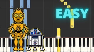 Star Wars Main Theme  EASY Piano Tutorial [upl. by Divan]