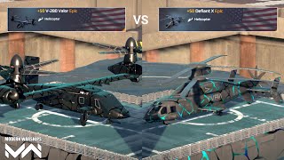 V280 Valor vs Defiant X  Helicopter Damage Test  Modern Warships [upl. by Maloy]